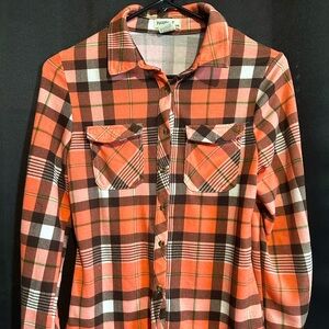 Girls size 14 - Long sleeve flannel shirt